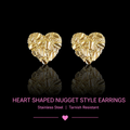 Nugget heart style earrings